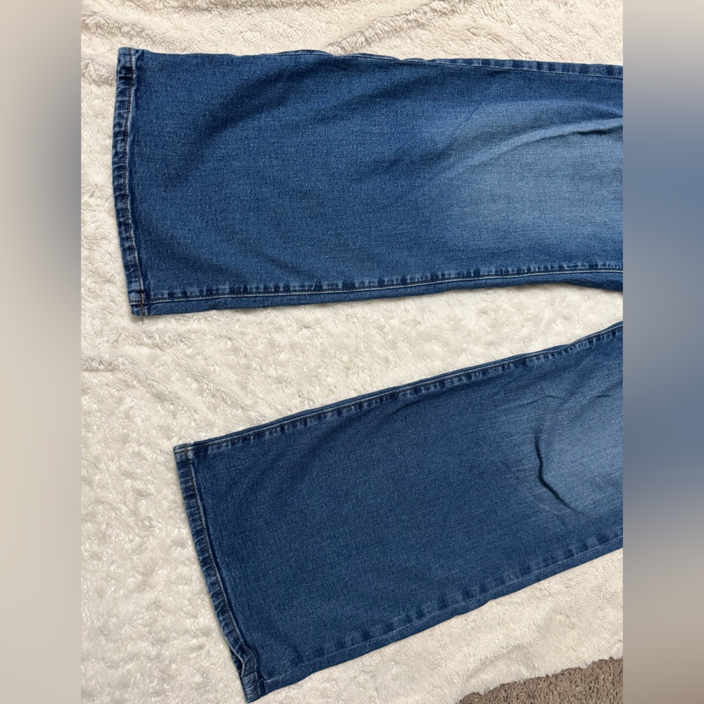 LOFT High Rise Wide Leg Blue Women's Jeans - Picture 5 of 12